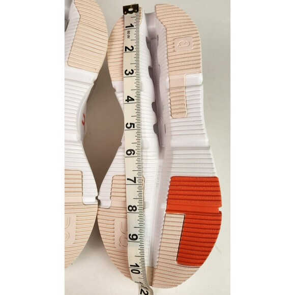 On Cloudnova 2 Women's Size 9 White Flame/Orange Mesh Athletic Running Sneakers - Picture 6 of 10